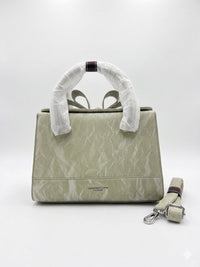 TAIHONGYOUPIN Crinkle Texture Boxy Bag — Silver Grey, Sage Green