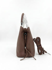 TAIHONGYOUPIN Tote Satchel with Charm — Beige, Brown, Olive Green