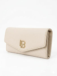 LB Signature Envelope Flap Wallet — Tan & Cream